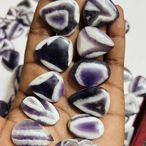 Cabujón de amatista suelto liso de tamaño personalizado AAA +, joyería de piedras preciosas naturales, lote al por mayor, certificado por terceros para la fabricación de joyas - Product Image 1