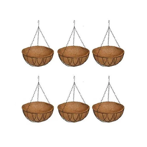 High Quality Coconut Coir <b>Basket</b> Liners with Wire Hanging <b>Basket</b> <b>for</b> Indoor Outdoor <b>Plants</b> Garden Landscaping Nursery and Decor - Product Image 2