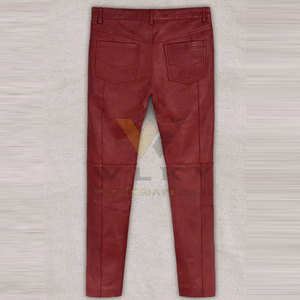 กางเกงหนังผู้ชายทรงสลิมฟิต แฟชั่นลำลอง หนังแท้ คุณภาพดีที่สุด - Product Image 3