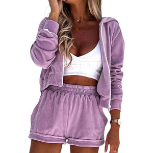 2025ชุดสั้นมีฮู้ดสำหรับผู้หญิงชุดสั้นมีฮู้ดผ้าฝ้ายโพลีเอสเตอร์ชุดสั้นมีฮู้ดสำหรับผู้หญิงดีไซน์ล่าสุดฤดูร้อน - Product Image 1