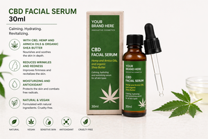 Siero Viso all'Olio di Cannabis 30ml con Etichetta Privata OEM |   Olio di Canapa, Arnica e Burro di Karité |   Lenitivo Anti-Età |   Prodotto in Spagna UE - Product Image 2