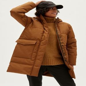 Abrigo largo para mujer, ropa informal de lana con diseño personalizado - Product Image 2