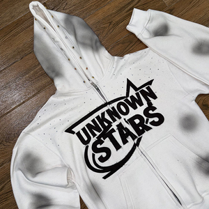 Sudadera con Capucha y Cremallera de Corte Regular, Suave y Cómoda, 100% Algodón, para Hombre, Invierno, Lisa, Estilo Vintage, MOQ Bajo, Nueva Llegada - Product Image 2