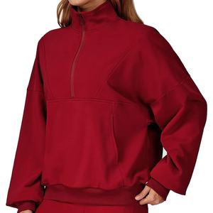 Sudadera con capucha informal de invierno con cremallera de manga larga para mujer, sudadera holgada cálida y a prueba de viento, ropa deportiva para correr al aire libre para mujer - Product Image 3