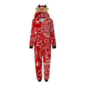 Unique Christmas Hooded <b>Romper</b> <b>Pajama</b> Sets Perfect for Holiday Sales Trendy Christmas Hooded <b>Romper</b> <b>Pajama</b> Sets - Product Image 4