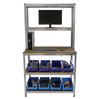 Étagère de stockage d'entrepôt en acier galvanisé à 5 niveaux sans boulons avec protection contre la corrosion, étagères empilables, installation par emboîtement