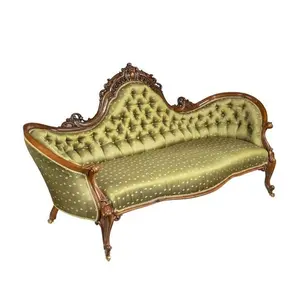 Divano in legno di noce a forma vittoriana elaborato in legno artigianale divano in legno di alta qualità fatto a mano economico e creativo