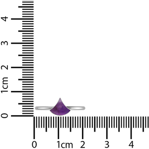 Anillo apilable de Plata de Ley 925, ajuste de bisel, forma de cono de amatista, rebanada Natural, elegante, a la moda, fiesta de boda Unisex - Product Image 5