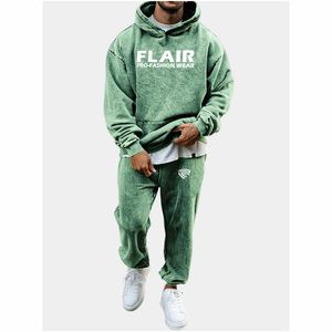 Conjunto Deportivo de Dos Piezas para Hombre, Estilo Vintage, 100% Algodón, con Capucha Bordada y Técnicas de Bordado con Cuentas, de Alta Calidad para Invierno - Product Image 4