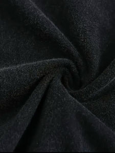 Nouveauté en gros, t-shirts pour hommes en coton 100 %, tricot uni, lavage à l'acide, noir, impression personnalisée sur le devant, manches courtes, coupe classique - Product Image 3