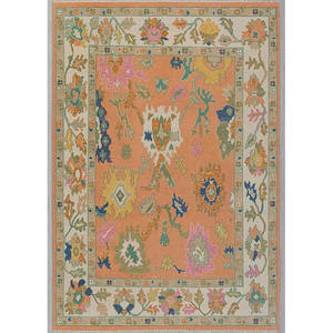 Tapis noué à la main de style antique Oushak, laine de qualité supérieure, revêtement en latex pour sol, taille personnalisée, antidérapant, lavable, très durable - Product Image 1