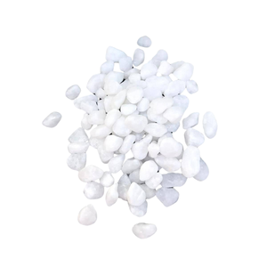 Cailloux blancs polis Offre Spéciale écrasés pierre de gravier de cristal naturel copeaux de marbre colorés pour la décoration extérieure et de parc - Product Image 1