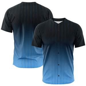 Camiseta de béisbol de jugador de equipos de poliéster 100% transpirable con logotipo cosido impreso por transferencia de calor de diseño personalizado - Product Image 3