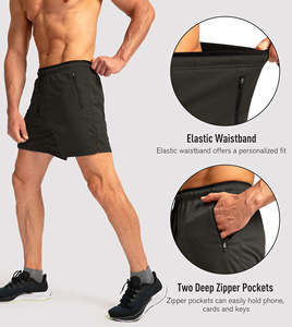 กางเกงออกกำลังกายผู้ชายแบบสั่งทำพิเศษจากโรงงานผู้ผลิต (OEM) ผ้าทอเนื้อละเอียด มีกระเป๋าและซิป ลายเรียบ สีพื้น เป็นมิตรกับสิ่งแวดล้อม - Product Image 4