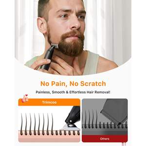 Afeitadora Eléctrica Corporal de Viaje Todo en Uno 12 en 1 con Cepillo Giratorio para Hombres, Carga Rápida USB C, Kit Recortador de Barba y Vello Nasal, IPX7 - Product Image 3