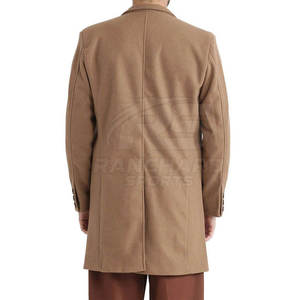 <b>Men</b> Long Coat Fashion Wool Blend Stylish Coat <b>Men</b> Long Coat Classic Tailored Fit Outerwear <b>Men</b> Long Coat - Product Image 4