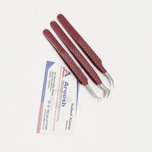 Pinzas de agarre de diamante marrón de alta calidad de acero inoxidable con punta puntiaguda para extensión de pestañas sostenible al por mayor - Product Image 6