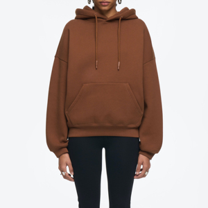 El mejor fabricante, sudaderas con capucha de gran tamaño con hombros descubiertos para mujer, Jersey de estilo holgado tipo polar de tela suave y cómodo, logotipo personalizado - Product Image 1
