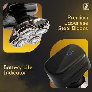 Afeitadora Eléctrica Inalámbrica para Viaje, Uso en Cabeza, Barba y Cuerpo, Resistente al Agua IPX7, con Adaptador de Carga USB, para Uso Facial - Product Image 2