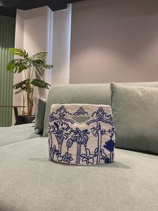 กระเป๋าผ้าคอตตอนประดับลูกปัดทำด้วยมืองานตามสั่งกระเป๋าไข่มุกประดับมุกลายไหล่สำหรับผู้หญิงกระเป๋าคลัทช์ออกงานกลางคืน - Product Image 2