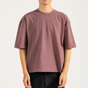 Pull-over en coton à manches courtes et à col rond pour homme Offre Spéciale de couleur unie Haut tricoté décontracté simple et ample - Product Image 5