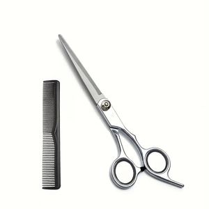 Ciseaux de coiffeur de qualité supérieure-Ciseaux de coupe de cheveux de précision, design ergonomique, lames tranchantes en acier inoxydable pour barbiers professionnels - Product Image 1