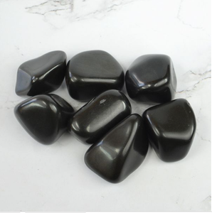 Venta al por mayor mejor calidad de cristal natural negro obsidiana curación piedra caída al por mayor piedras caídas para la decoración del hogar - Product Image 2