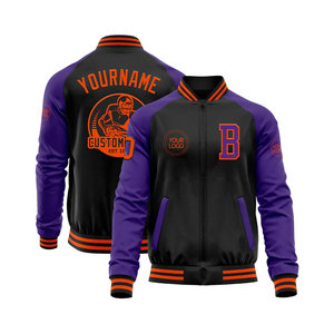 Chaquetas de Béisbol Personalizadas con Cuello Alto y Letras Bordadas, Jersey de Béisbol Sencillo para Adultos - Product Image 1