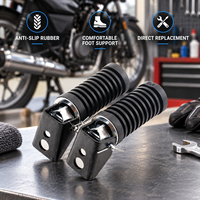 Pédales de porte arrière de moto SYCT en plastique et acier inoxydable, repose-pieds compatibles avec Suzuki GN125 HJ125-8 GS125 CG125 Cruiser Retro