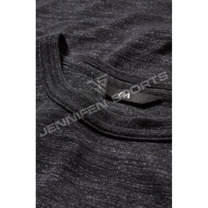 T-shirt pour homme en coton à manches courtes, respirant, séchage rapide, léger, avec motif flocage personnalisé OEM, col texturé - Product Image 2