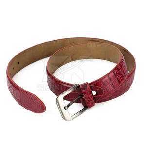 Elegante Cinturón de Cuero con Estampado de Cocodrilo para Hombre, Calidad Premium, Uso Casual y Formal, Cinturón de Cuero con Estampado de Cocodrilo - Product Image 2