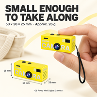 Mini caméra numérique G6 rétro de poche avec enregistrement vidéo 1080P, écran de 0,96 pouce, disponible en 6 couleurs