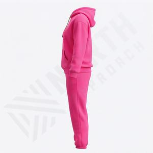 Conjunto Deportivo con Capucha para Mujer, Personalizado, de Alta Calidad, 100% Algodón, Transpirable, Talla Grande, Elegante, Servicio OEM, Ropa Deportiva para Gimnasio - Product Image 3