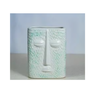 Maceta de cerámica esmaltada suave creada para decorar hogares con color suave y diseño limpio para elementos verdes naturales - Product Image 3