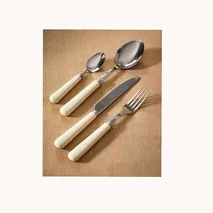 Ensemble de couverts en acier inoxydable fait à la main en résine avec poignée rose pastèque moderne et occidental pour la table à manger et la fête lave-vaisselle - Product Image 3