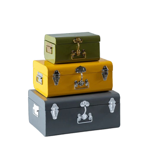 Boîte à bijoux en métal de revêtement de poudre de couleur jaune Boîte polyvalente en métal de luxe polyvalente de haute qualité - Product Image 5