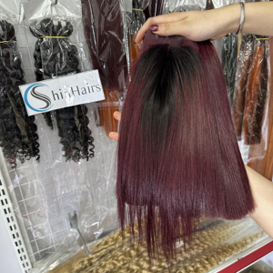 Top Trend 2026 Vietnamese Bone Straight Hair With Classic Color Burgundy 100% Remy Human Hair Vietnamese Raw Hair Bundles - Product Image 1