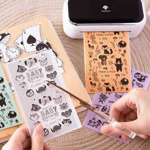 Phomemo กระดาษความร้อน80x135มม. สีขาว cardstock สำหรับ M03 100แผ่นสติกเกอร์อื่นๆ - Product Image 5