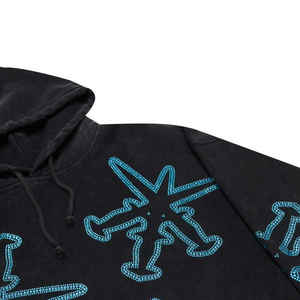 Sweat-shirts à capuche en coton thermique pour hommes, à épaules tombantes, teinture unie, avec strass, vente chaude, décontracté, vert, prix bas - Product Image 4