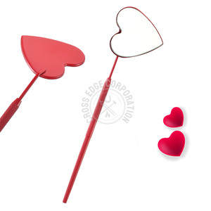 Custom Logo Precision Eyelash Mirror Salon Lash Mirror Double-Sided Magnifying Mirror Heart Shape Stainless Steel Handle - Product Image 5