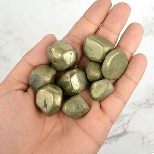 Polierter Pyrit Trommelstein Kristall für Reiki Heimdekoration Weihnachtssouvenir - Product Image 5