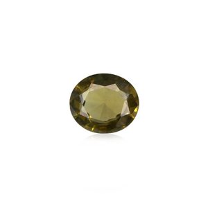 Piedra Suelta de Tanzanita Facetada, Corte Esmeralda de 3.93 Quilates, Zirconia Verde Amarillenta Calibrada - Product Image 1