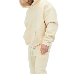 Ensemble sweat à capuche uni et jogging de qualité Ensemble de survêtements d'hiver pour hommes en polaire technique - Product Image 3