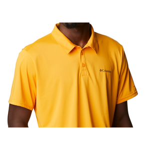 Columbia Polo da Uomo Hike XX-Large Giallo Solido 100% Poliestere Tessuto Oxford Antipiega Compresso T-shirt Nera Scuro Intenso - Product Image 2