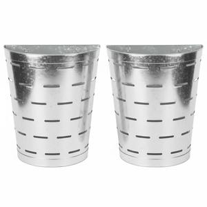 กระถางปลูกต้นไม้ทรงถังมะกอกเคลือบผงสีขาวคุณภาพสูง พร้อมหูหิ้ว สำหรับตกแต่งบ้านสไตล์ฟาร์มเฮาส์และสวน กำลังลดราคา - Product Image 6