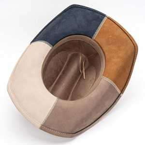 Sombreros de Vaquero Personalizados de Moda, Marca de Moda, Calidad OEM, Etiqueta Privada, Sombrero Fedora de Gamuza para Hombre, Ala Ancha, Estilo Occidental - Product Image 5