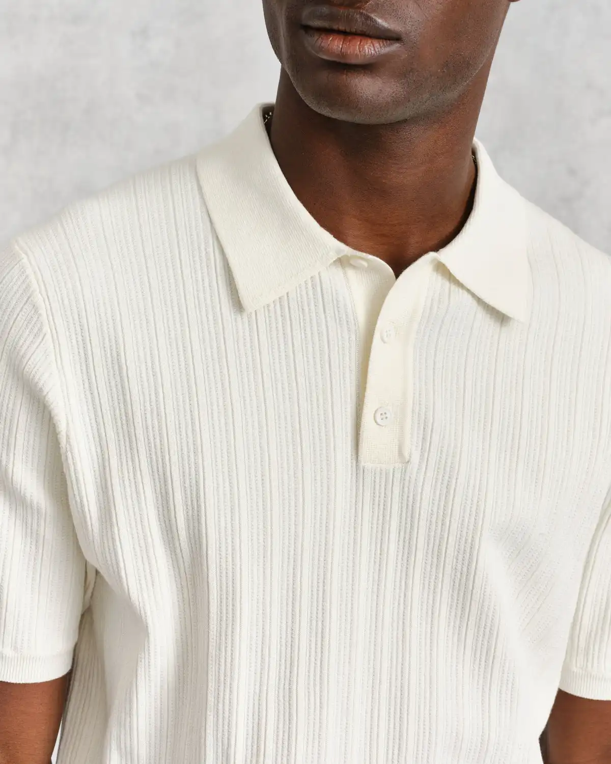 Grosir Pabrik kaus Polo rajutan vertikal Pullover warna murni katun lengan pendek musim panas musim gugur kustom