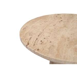 Mesa auxiliar de madera de mango y mármol travertino italiano 100%, mesa de café y auxiliar de diseño moderno hecho a mano para dormitorio con Detalles - Product Image 4