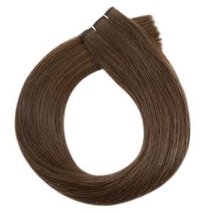 Extensiones de Cabello Humano Remy Micro Weft de 28 Pulgadas # 3 Extensiones de Cabello con Clip de Doble Trama en Color Marrón - Product Image 1