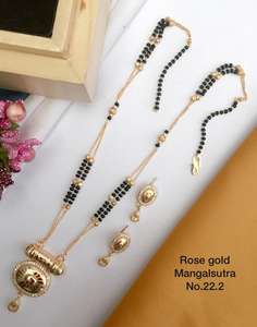 Mangalsutra chapado en oro para mujer, diseñador del orgullo - Product Image 5